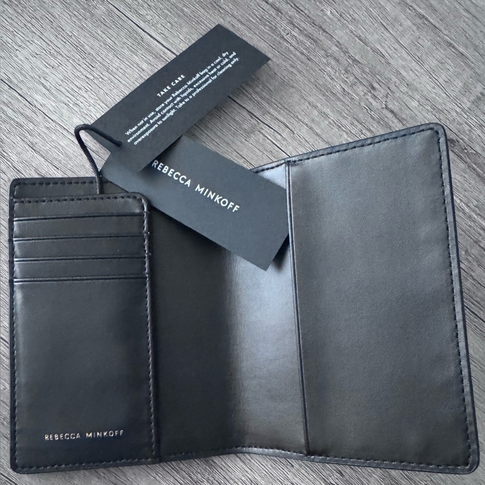 Rebecca Minkoff Bon Voyage Passport Case — Black Leather w/ Studs - Picture 9 of 12